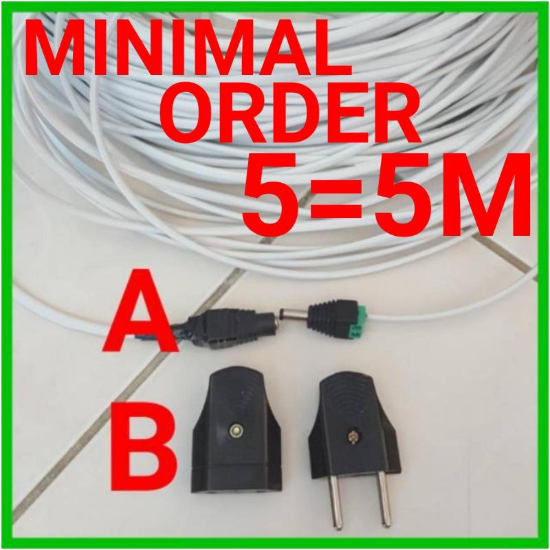 Kabel Extender utk Ip Camera CCTV yg adaptor 5V dan 12v