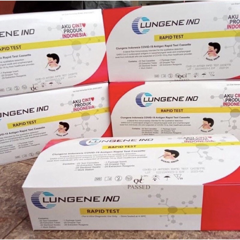 Jual Lungene Rapid Test | Antigen | Swab Test | Covid | 1 Box Isi 25 ...