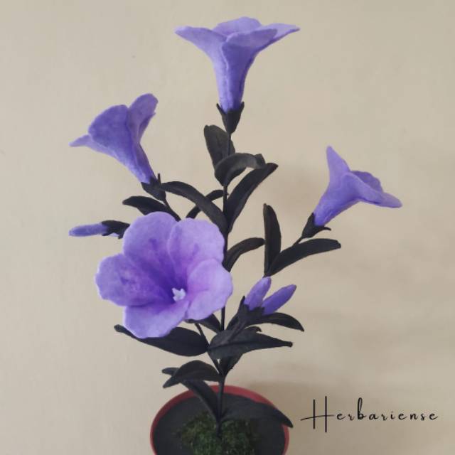 [MEXICAN PETUNIA] Bunga Kencana Ungu Artificial Pot