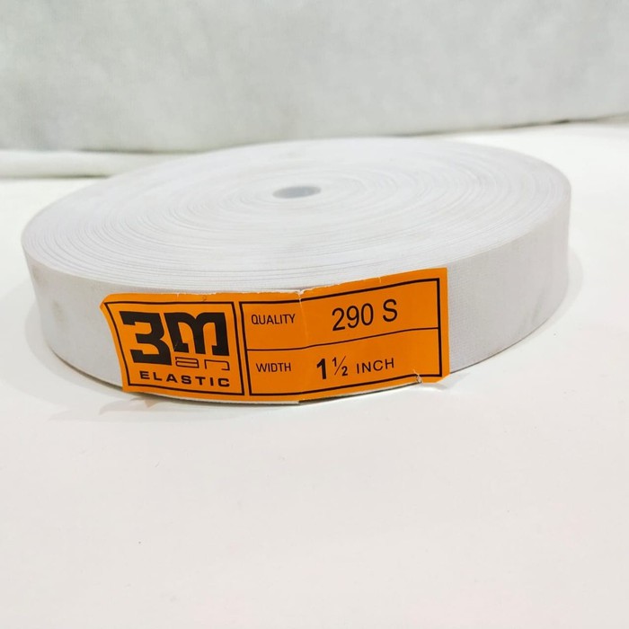 

KARET ELASTIK 3M PER ROLL / KARET CELANA / KARET ELASTIS 1 1/2" 4CM/KARET PINGGANG