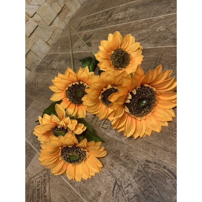 MATAHARI SUDUT 3KUNTUM - BUNGA ARTIFICIAL - BUNGA HIAS (BMS90)