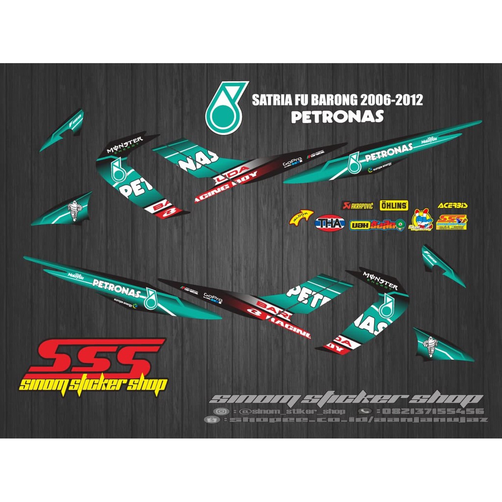 Striping Variasi Satria Fu Barong Petronas
