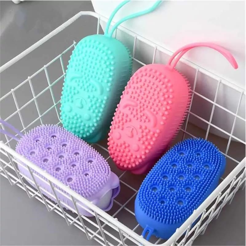 Shower Brush Sabun Batang / Sikat Mandi Dispenser Silicon / Sikat Silicone Lembut / Dispenser Sabun Mandi