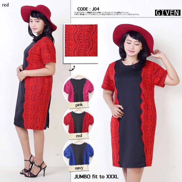 Dress Jumbo Span kombi Brukat