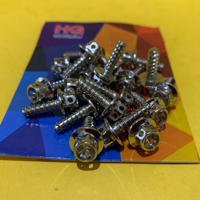 Baut body probolt flower cacing tersedia untuk segala jenis motor harga satuan