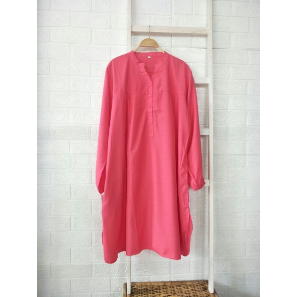 Tunik Polos VIscose Pink 01