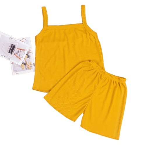 ZASKIYA - SET SINGLET ANAK KIDDY RIB / SETELAN SINGLET ANAK BALITA POLOS CELANA PENDEK