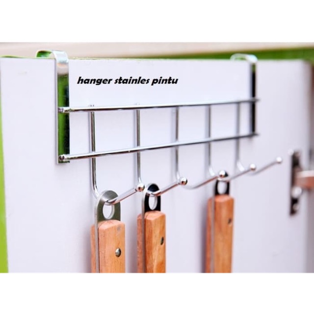 HANGER STAINLESS TANPA  PAKU  DOOR HOOK GANTUNGAN  LAP BAJU  