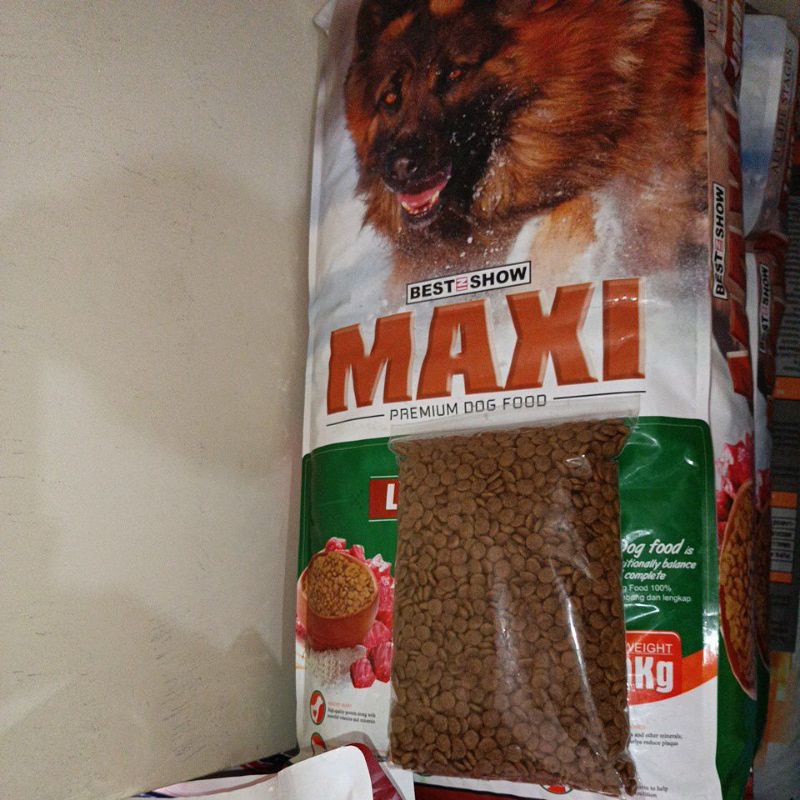 Maxi dog lamb&amp;rice Repack 1kg dryfood/ Makanan anjing Maxi dog