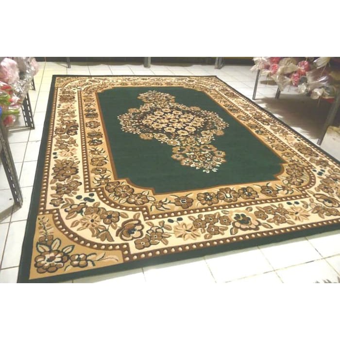 Karpet Permadani Besar Jumbo Tebal 230x310 cm Dynasty Hijau Tua