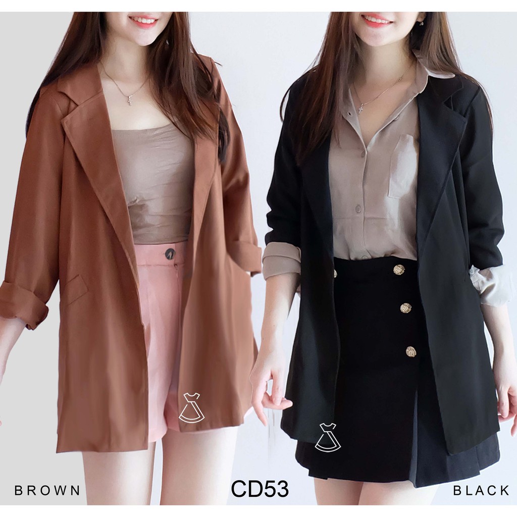 CD53 -  Outer Blazer Cotton Blazer Korean Look