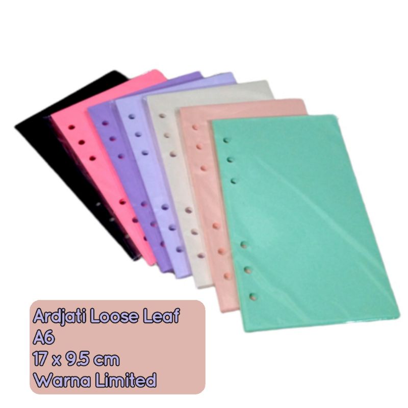

(Warna Limited) Ardjati Loose Leaf A6 25 Lembar. Kertas Isi Binder A6 [BACA DESKRIPSI]