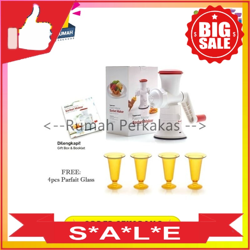 Tupperware Sorbet Maker Free 4pcs Parfait glass Promo Desember Tupperware Original