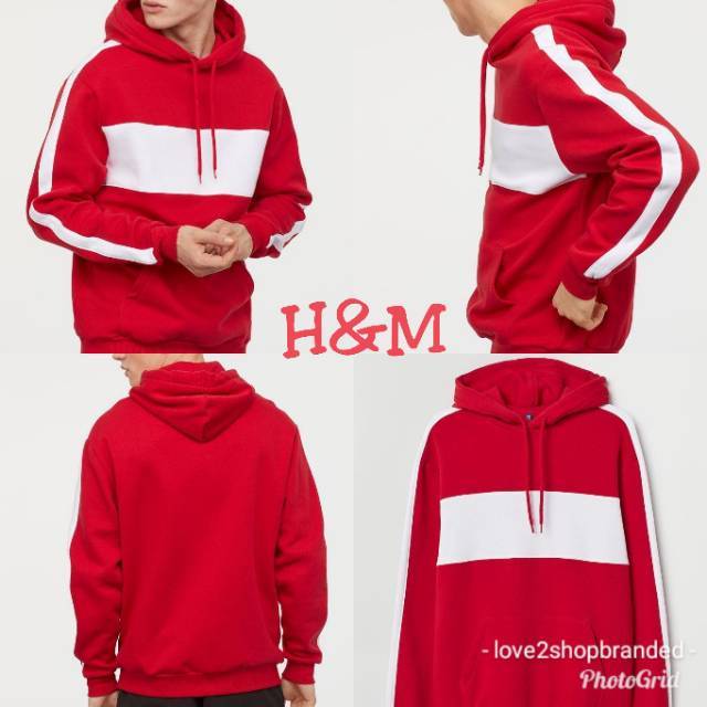 hoodie h&m merah