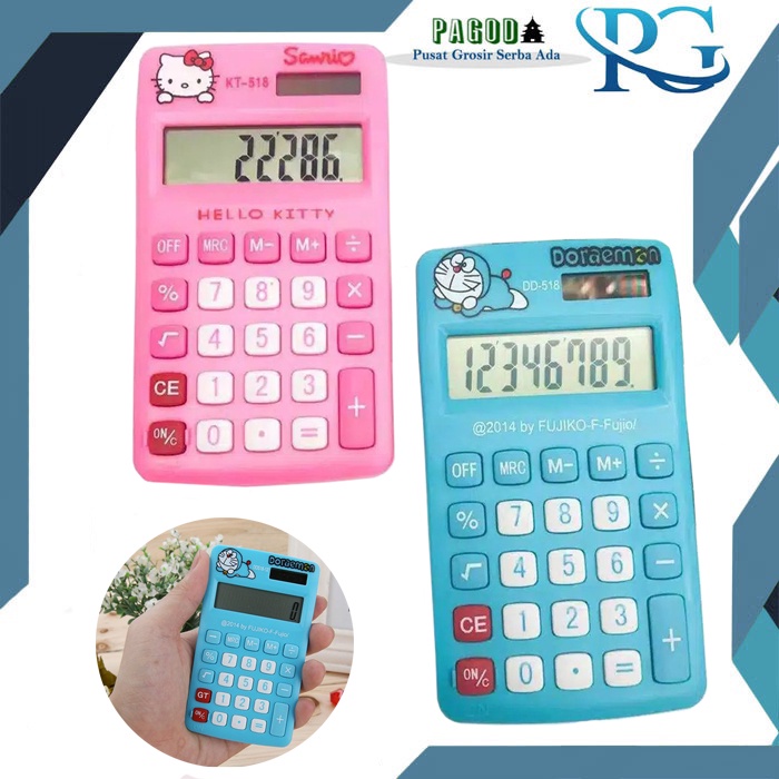 

PG Calculator Kalkulator Mini 11 Digits Check Correct / KALKULATOR MINI KARAKTER / KALKULATOR DORA