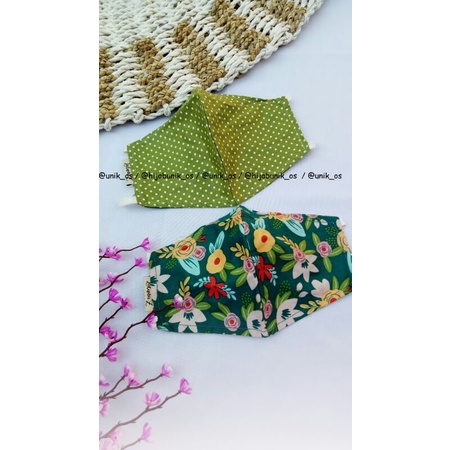 MASKER KAIN MOTIF BOBAL / MASKER HIJAB MOTIF