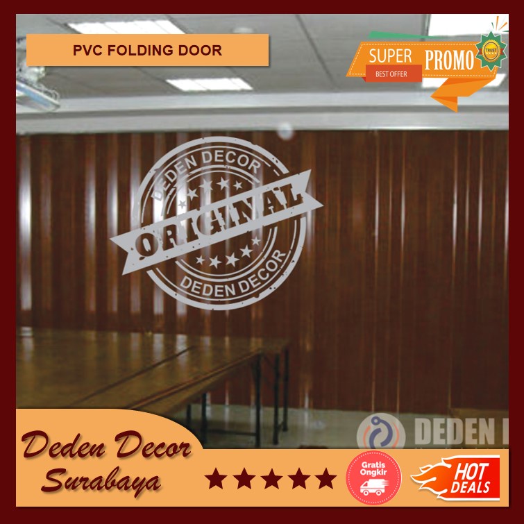 Penyekat Ruangan Minimalis - PVC Folding Door Surabaya  - Deden Decor