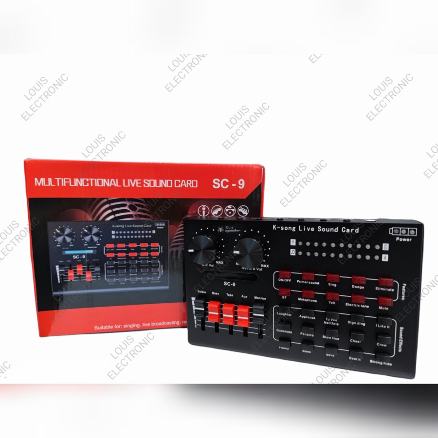 MIXER AUDIO SOUNDCARD BLACK SPIDER SC9 - SC 9 MULTI FUNGSIONAL