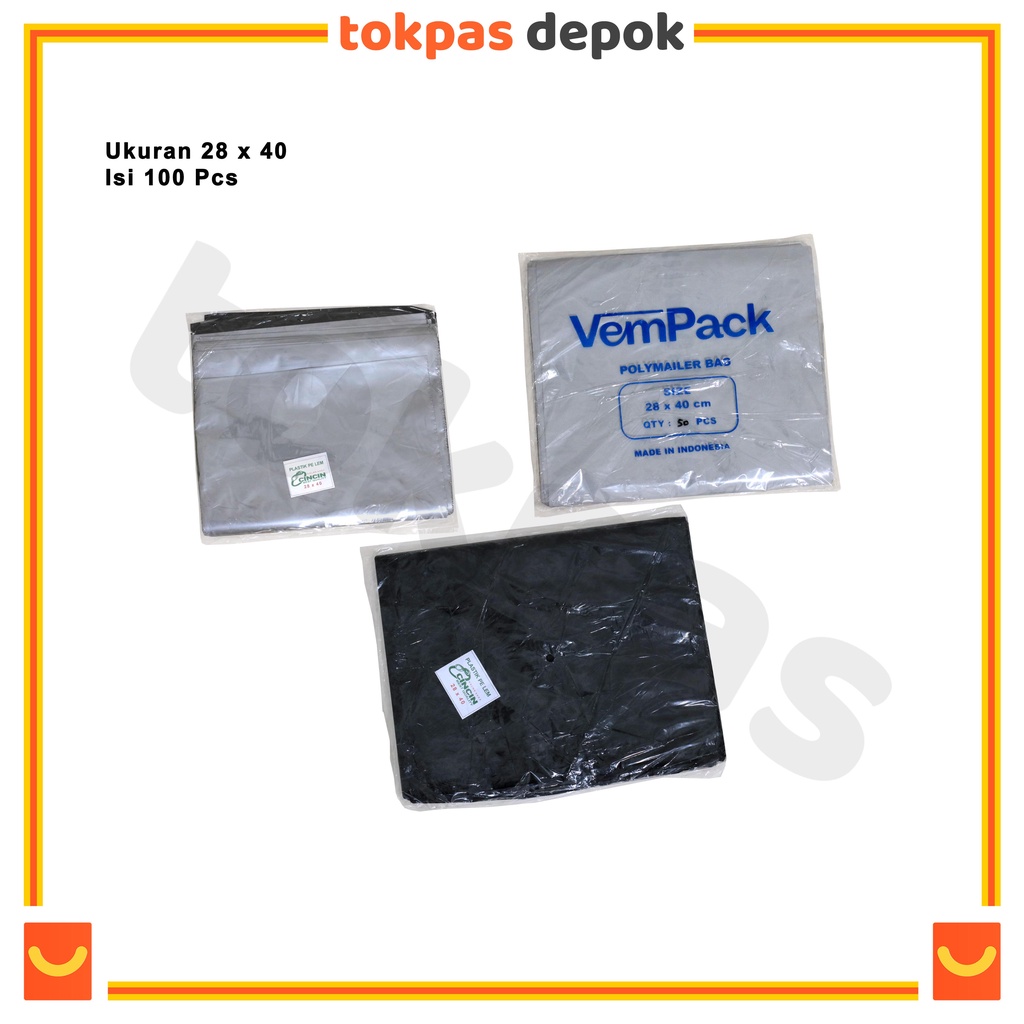 

Plastik Polymailer 28 x 40 Isi 100 pcs Plastik Packing Warna BY-025