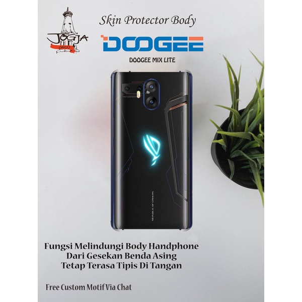 Dapat 2pcs Garskin HP Doogee MIX LITE Motif logo 2 - Free custom Motif