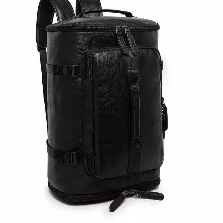 Top Produk.. Gh-bag Tas Ransel Travelling Besar Kulit Pu Hiking Impor Keren Modis kulit sintetis