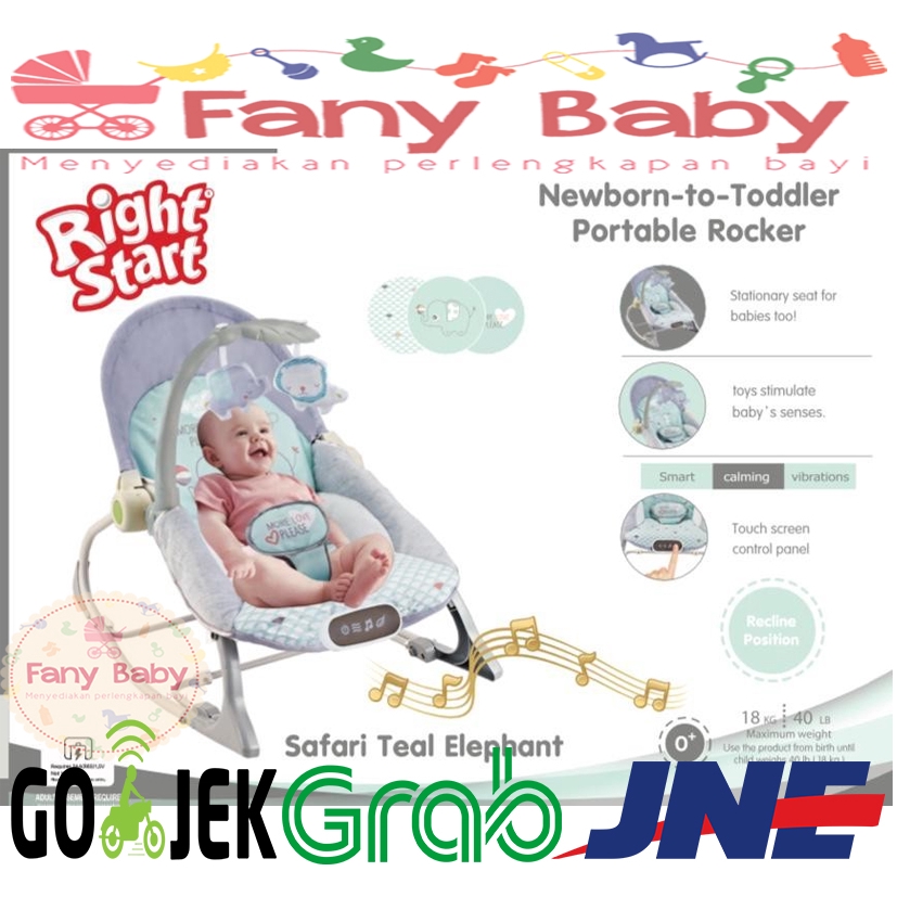 RIGHT START NEWBORN To TODDLER PORTABLE ROCKER