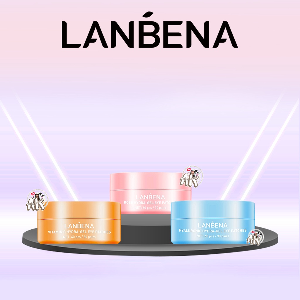 LANBENA EYE PATCH / EYE MASK ( ROSE HYDRA / HYALURONIC ACID / VIT C / BLACK PEARL ) ISI 60 PC