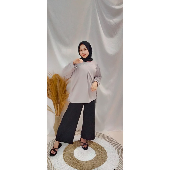 Tq88indonesia Baju Blouse Wanita Terbaru / NAYLA NYLA BLOUSE / Blouse  Polos / Baju Atasan Wanita Kekinian / Ootd Terbaru / Outfit Kekinian / Pakaian Casual Wanita