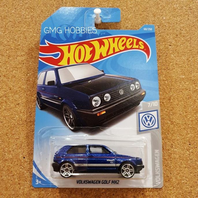 VW Volkswagen Golf MK2 Biru Tua Hotwheels Hot Wheels Diecast Mobil