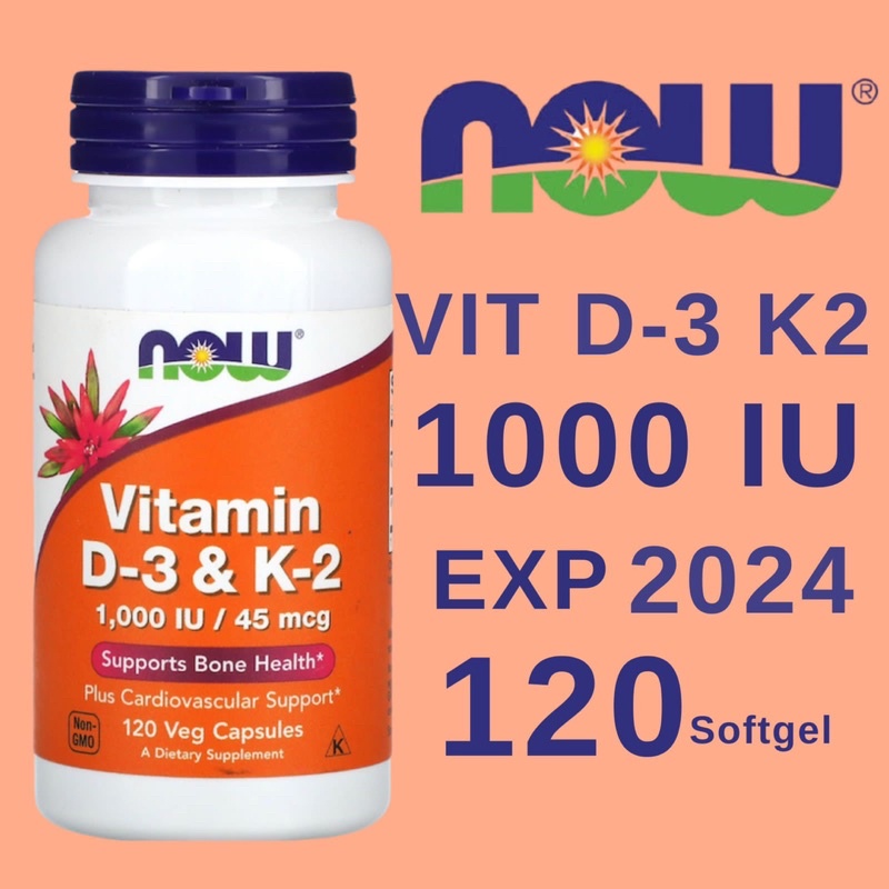 now 1000iu vit k now foods vitamin d3 d 3   k2 k 2 1000 iu 120 veg capsules 1000iu