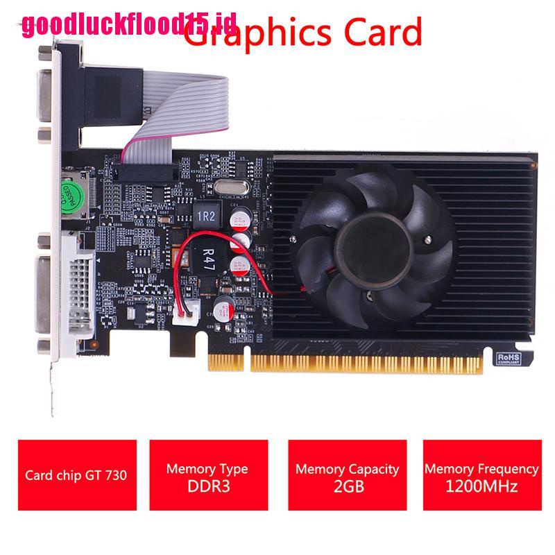 (LUCKID) Gt730 Kartu Grafik Video 64Bit 2G DDR3 Untuk Gaming