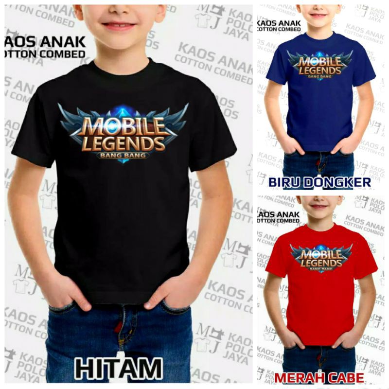 kaos terbaru anak anak motif mobile legends