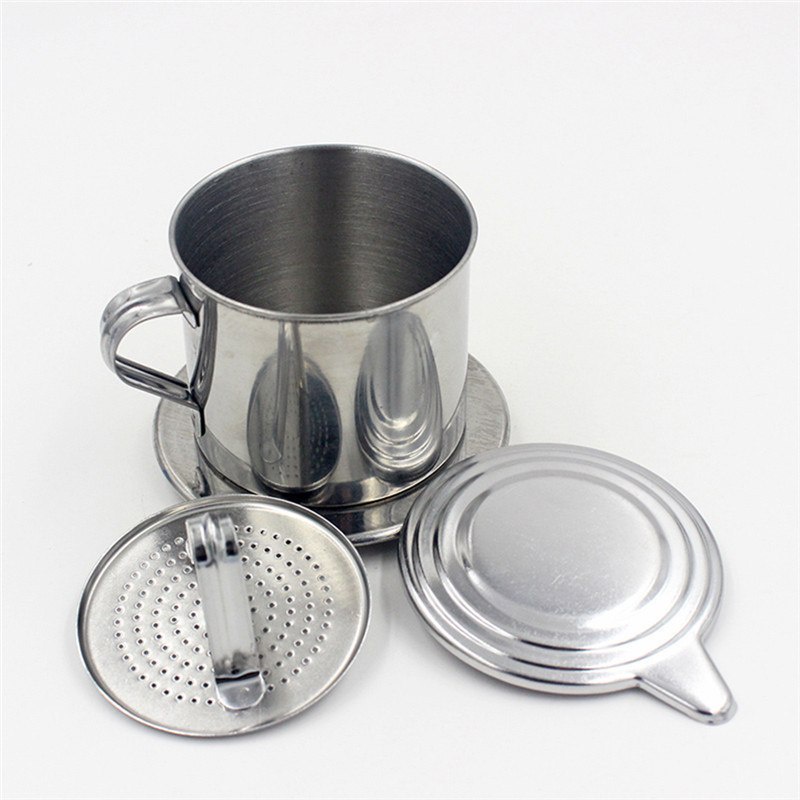 One Two Cups Filter Saring Kopi Vietnamese Coffee Drip Pot Stainless Steel 100ml 8 Quai 9.5x6.5cm [COD] BAYAR DITEMPAT ORIGINAL BARU [GOSEND][GRAB][GROSIR][MURAH]