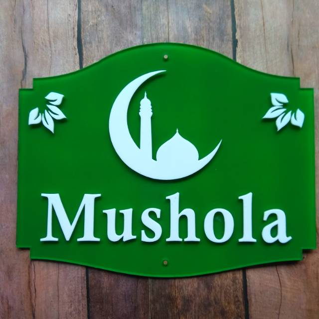 

Papan nama akrilik acrylic untuk mushola rumah