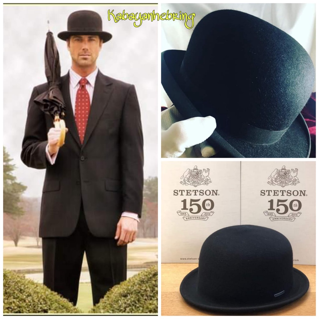 Topi bulat caplin bowler press hard laken premium