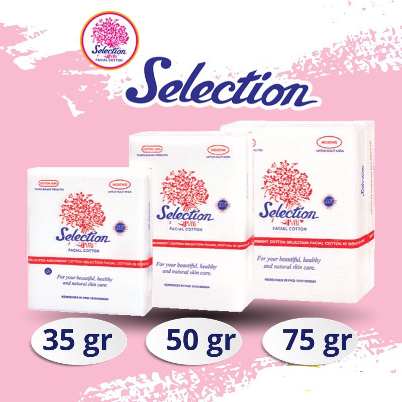 Kapas Wajah Selection / Kapas Pembersih Kecantikan Selection Facial Cotton halus