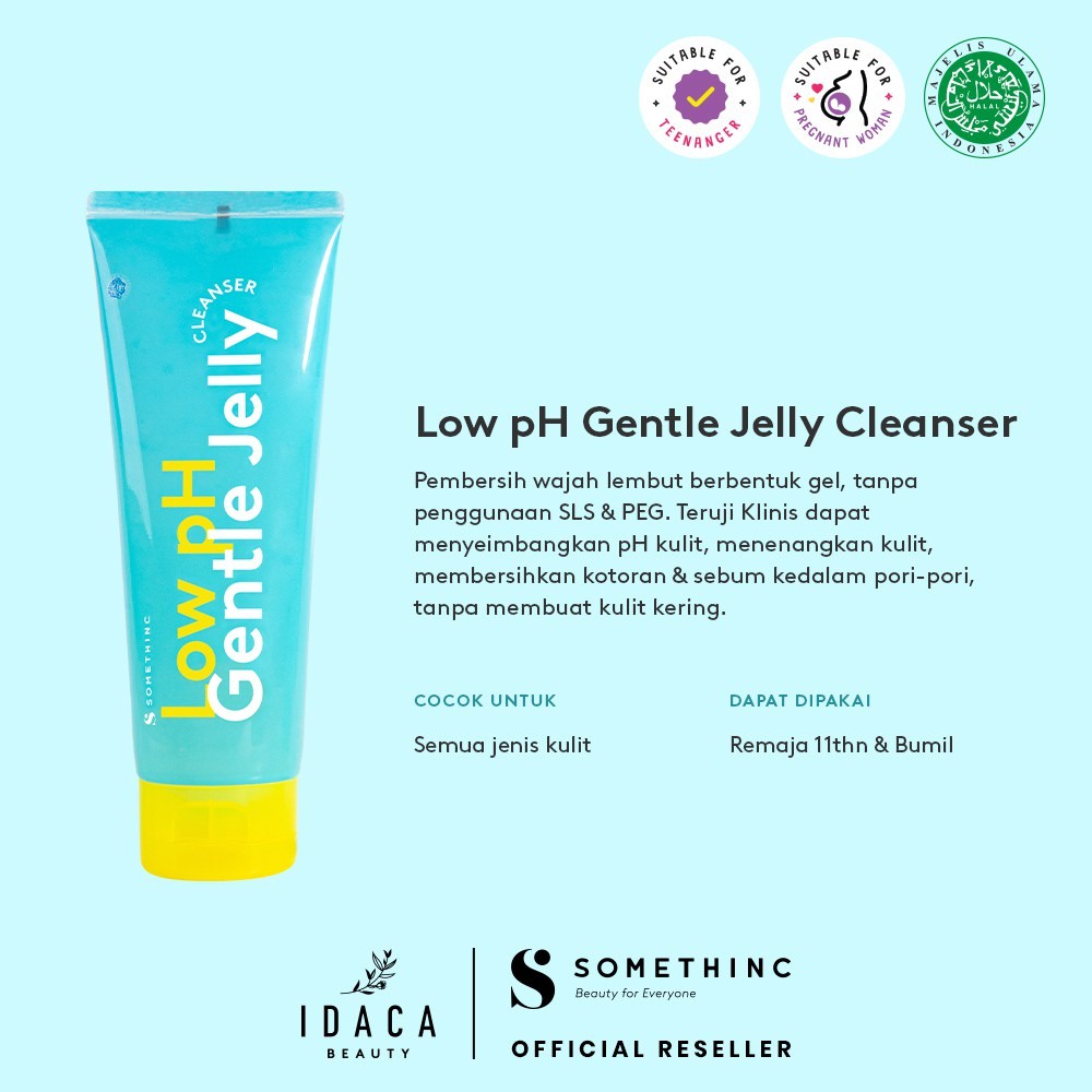 SOMETHINC LOW PH Gentle Jelly Cleanser | Sabun Cuci Muka Facial Wash Somethinc by AILIN