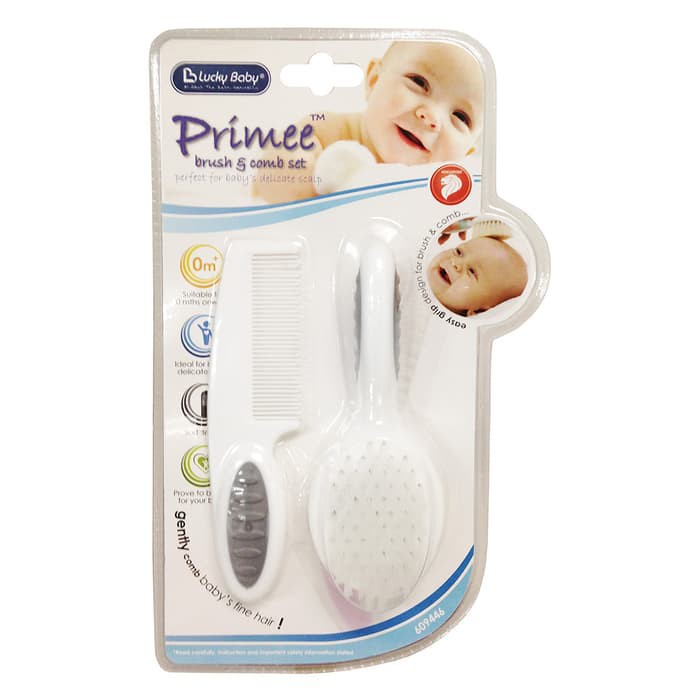 Primee Brush and Comb Baby Set Sisir dan Brush Anak Bayi Sikat Kepala Lembut Halus Perawatan Bayi