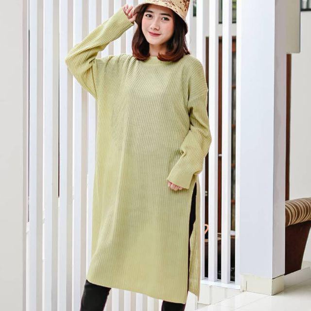 CUCI GUDANG!! Tunik Slit Rajut / Tunik Knited Belah