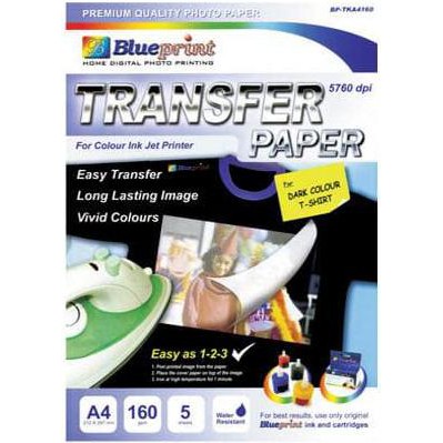 

ITERBARUl Kertas Transfer Paper Blueprint A4 - Kaos Hitam