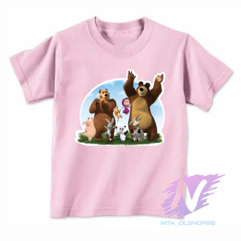 kaos Masha and the bear baju kaos anak marsa