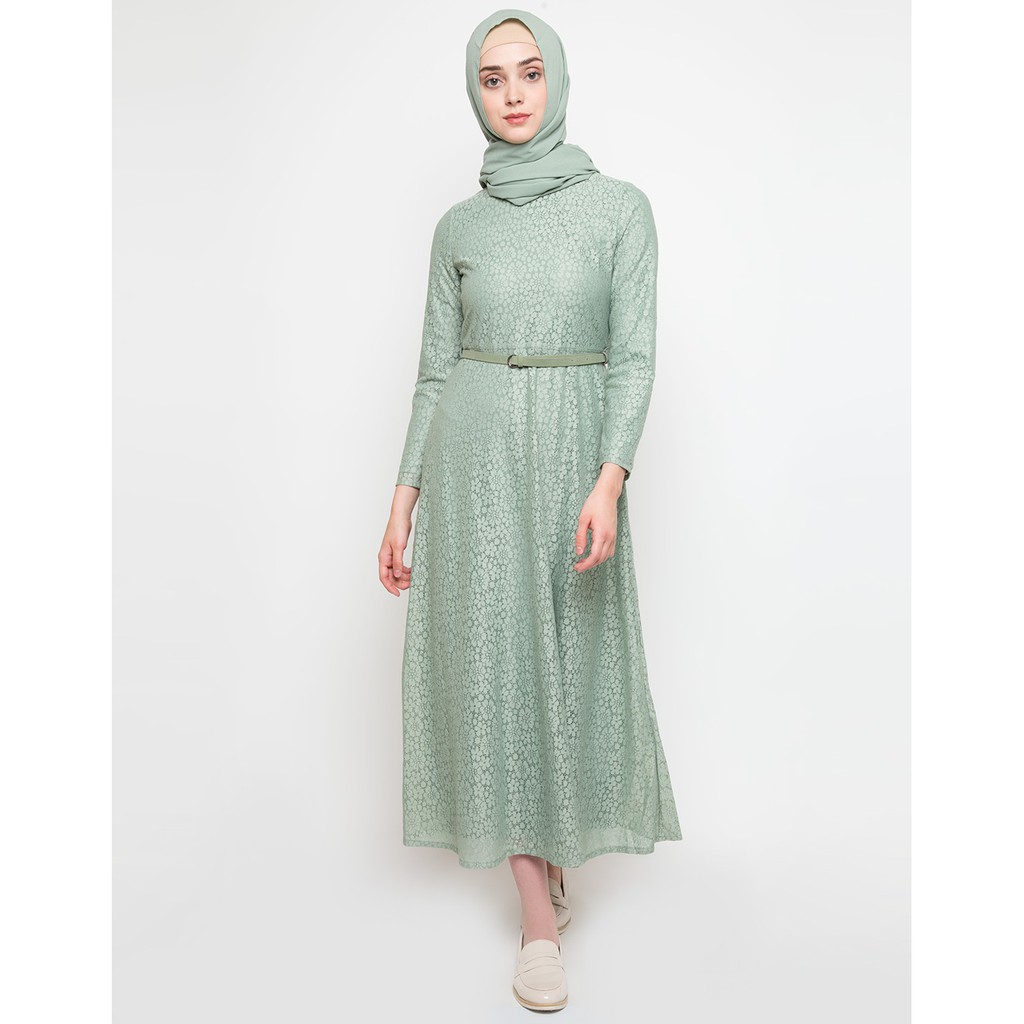 Expand Mayka Brokat Dress gamis - Hijau s xl