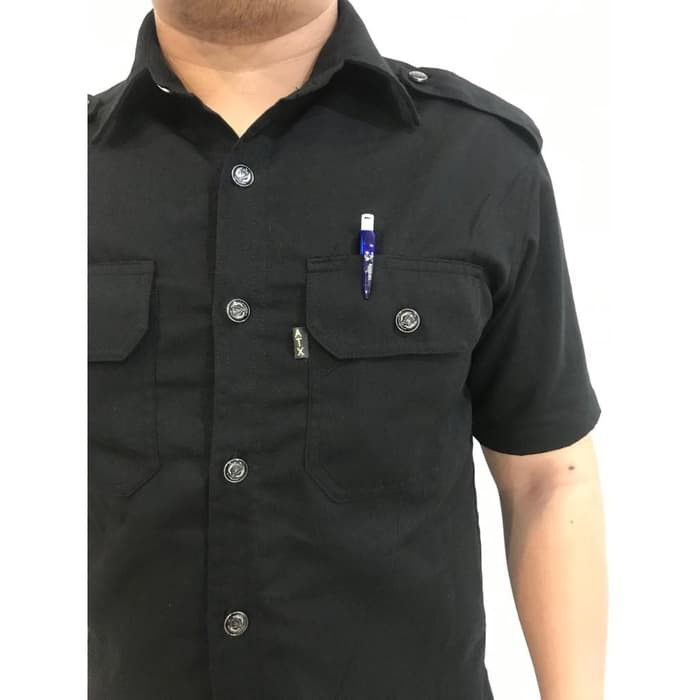 Grosir Baju Security Seragam Security Setelan Safari Baju Supir ATX - Hitam  M Elegan | Shopee Indonesia
