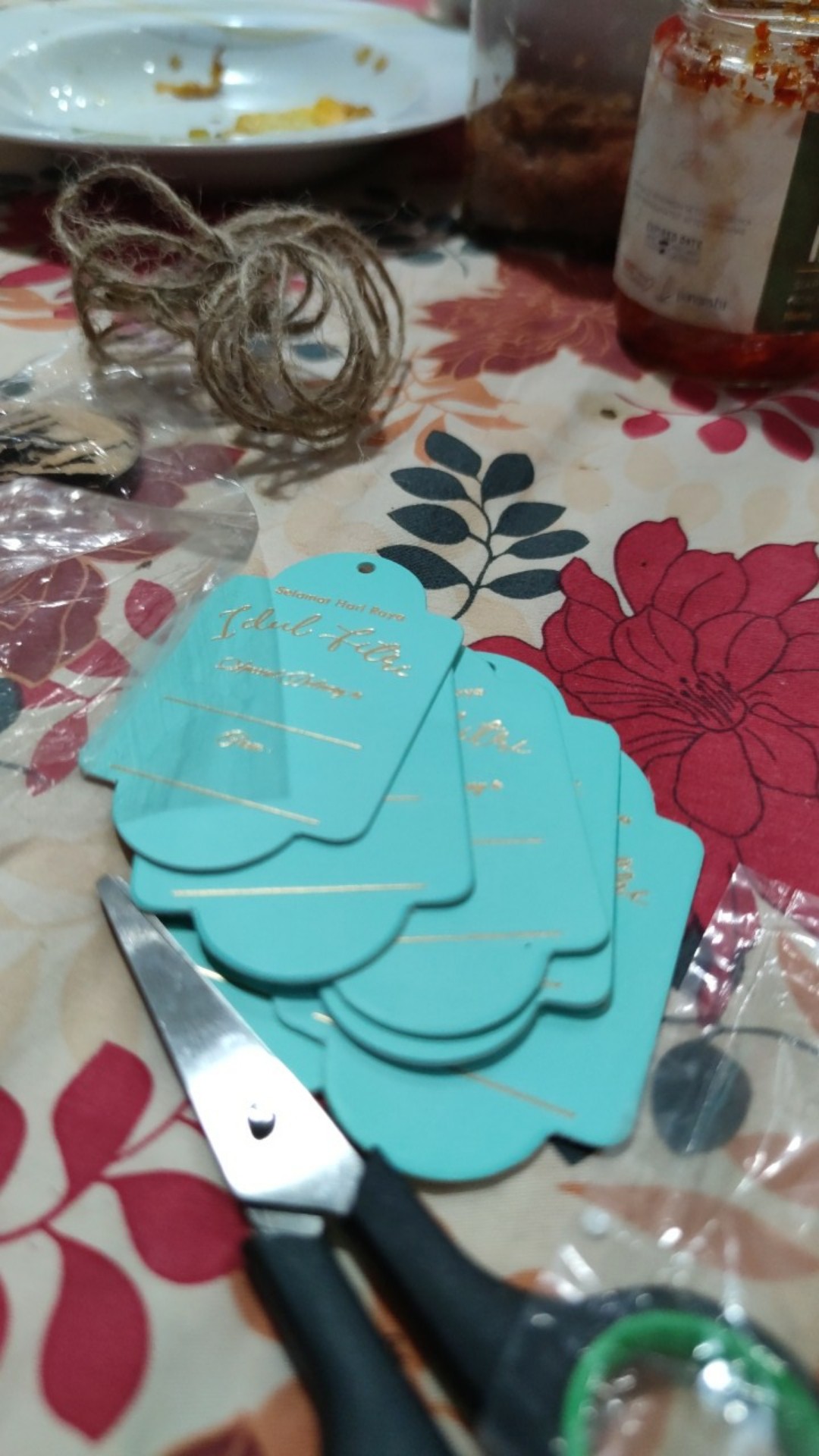 Hangtag / Kartu Ucapan Lebaran Idul Fitri Warna Mint