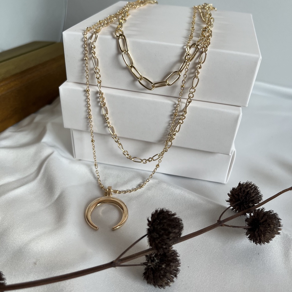 Isabella Necklace / Kalung Wanita Korea / Aksesoris Wanita / Kalung Rantai / Kalung Aesthetic / Kalung Layer Pendan