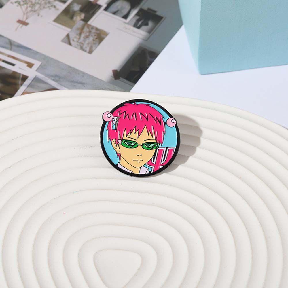 [Elegan] Saiki Kusuo Bros Kerah Bros Kartun Saiki Kusuo No Psi Nan Aksesoris Perhiasan Film Anime Anime Lencana Enamel Pin