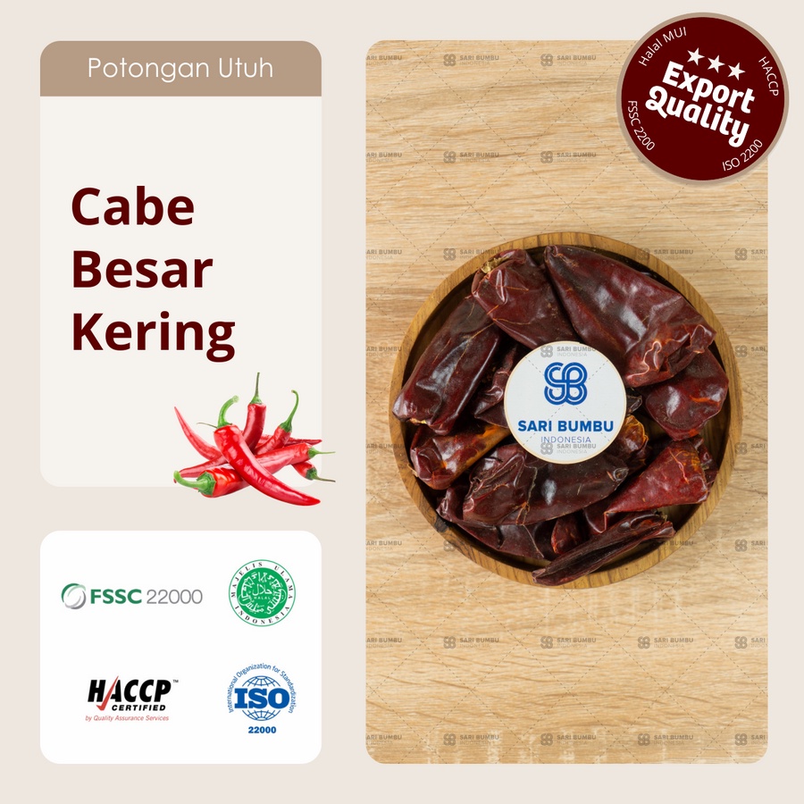 

Pasar Bumbu Cabe Besar Kering / Red Chili Dry