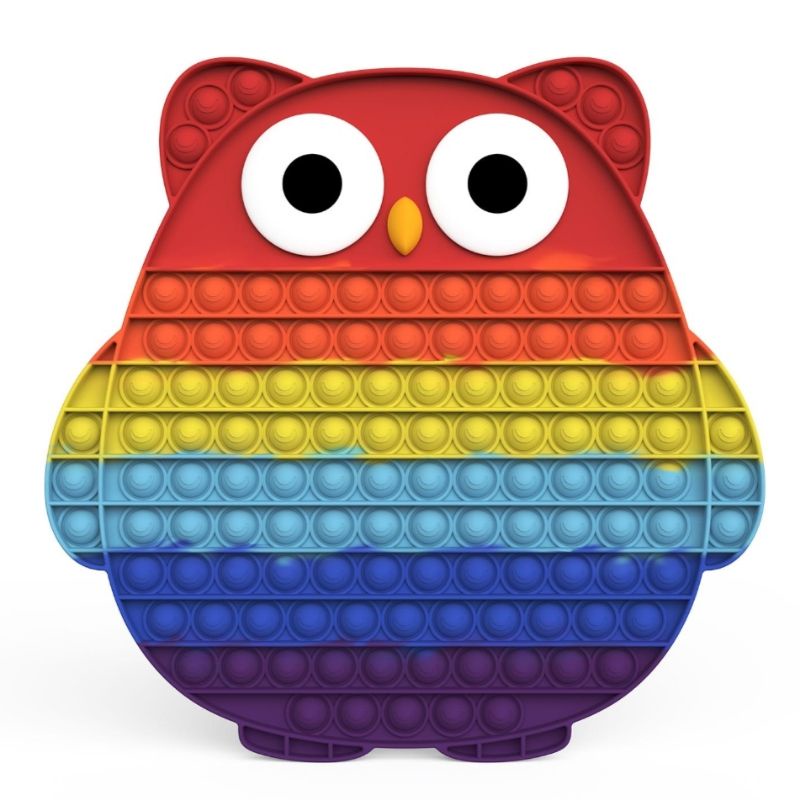 BIANCA - Mainan Pop It Jumbo Motif Rainbow / Popit Jumbo Rainbow-JMB - OWL RAINBOW