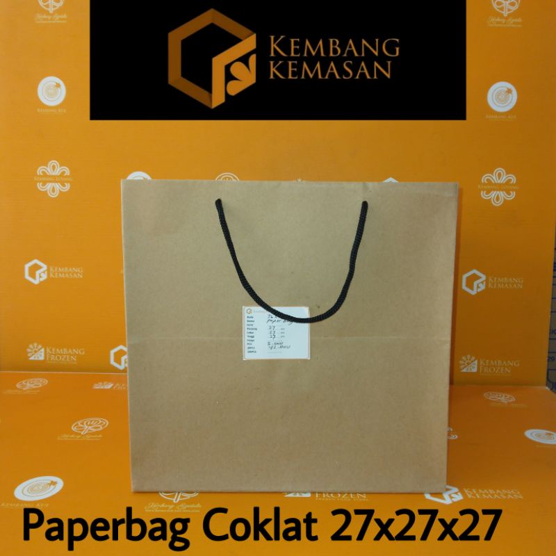 

10pcs Paperbag Coklat 27x27x27