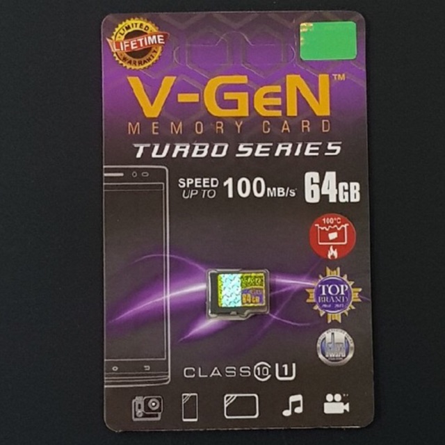 MEMORI CARD C10 64GB MURAH KARTU MEMORI ORI V-GEN MICRO SD CLASS10 VGEN 64Gb SPEED 100MB/s